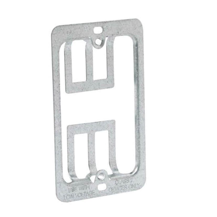 EATON B-Line Series BB10 Cover Plate Mounting Bracket, Steel, For Use With Low Voltage Outlet