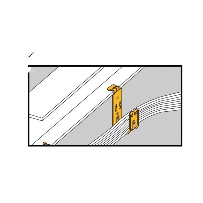 EATON B-Line Series BCH12-E-2-4 Cable to Beam J-Hook, 1/8 to 1/4 in Flange, 30 lb Load, Steel, Pre-Galvanized