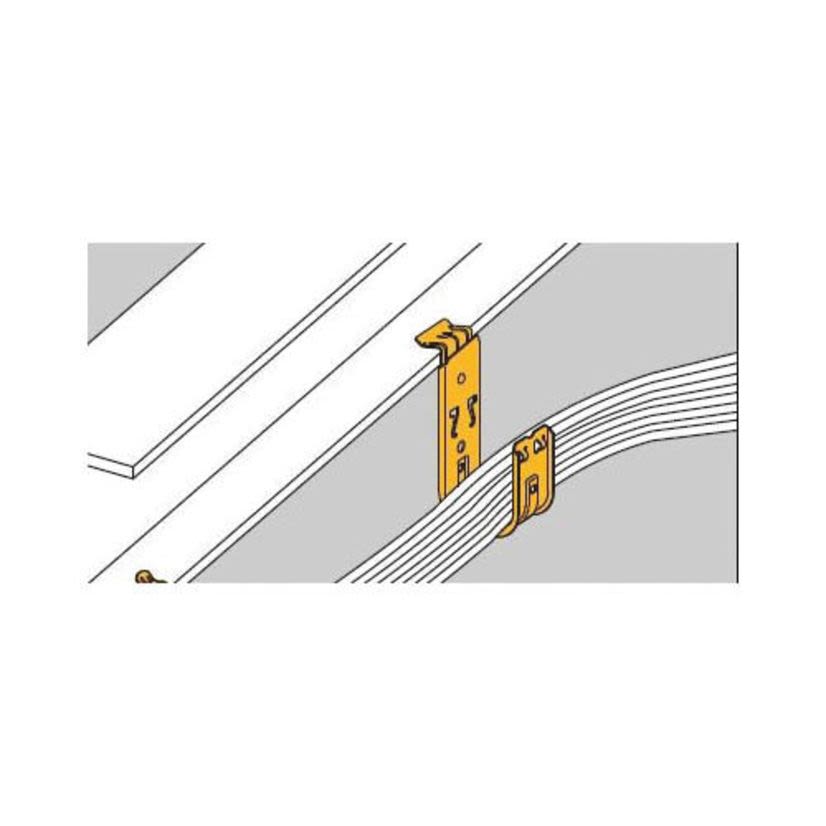 B-Line BCH12-E-5-8 Static Cable to Beam Hook, 5/16 to 1/2 in Flange, 30 lb Load, Steel, Pre-Galvanized
