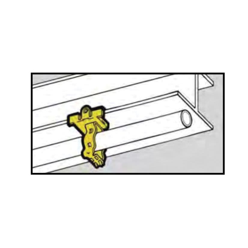 EATON B-Line Series Guide-Rite™ BG-16-U-2-4 Conduit to Beam Fastener, 1 in Conduit, 1/8 to 1/4 in THK Flange, 75 lb Load, High Carbon Steel, Zinc Phosphate