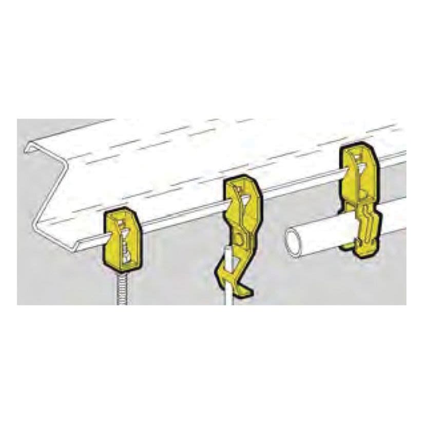 EATON B-Line Series Guide-Rite™ BG-8-12-F13 BG Series Z Purlin Hanger, 1/2 in, 100 lb Load, Cold Rolled High Carbon Steel