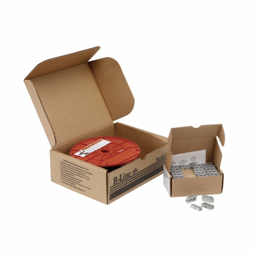 EATON B-Line Series KwikWire™ BKP10063 Wire Clamp Kit With Weldless Eye Nut, Cold Rolled High Carbon Steel, Pre-Galvanized