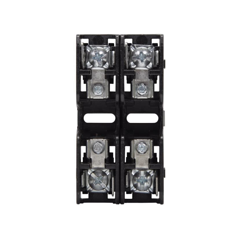 Bussmann BMM603-2PQ Modular Fuse Block With Pressure Plate, 600 V, 30 A, 18 to 10 AWG Wire, 2 Poles