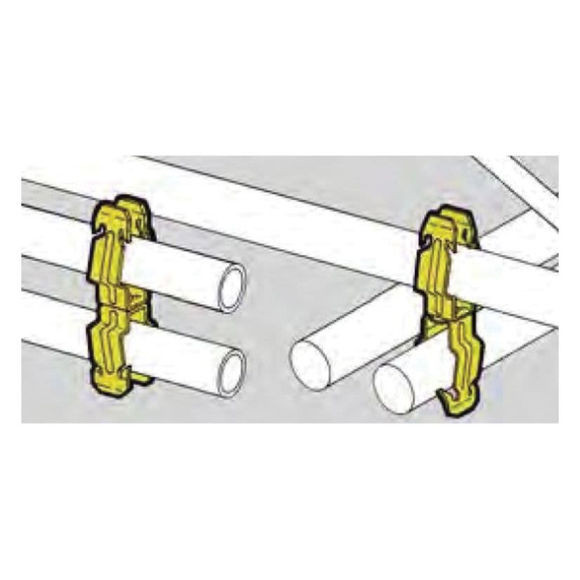 EATON B-Line Series Guide-Rite™ BP-8-P-8 BP Series 2-Piece Push Style Conduit Fastener, For Use With 1/2 to 1/2 in EMT/Rigid Conduit, 25 lb Static Load Capacity, Steel