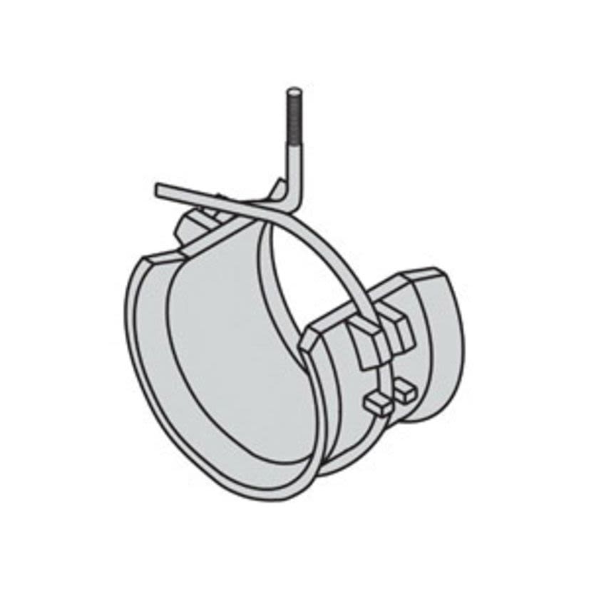 EATON B-Line Series BRS-32A 1-Piece Bridle Ring Saddle, 2 in Ring, 2 in Dia Cable, Cold Rolled High Carbon Steel, Galvanized