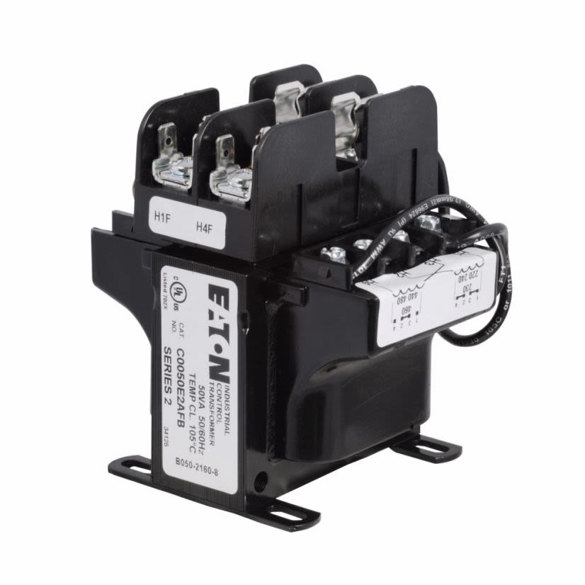EATON Cutler-Hammer Series C0200E3AFB Type MTE Industrial Control Transformer, 208/277 VAC Primary, 120 VAC Secondary, 200 VA Power Rating, 50/60 Hz, 1 Phase