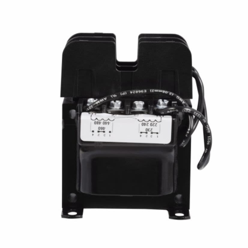 EATON Cutler-Hammer Series C0075E5EFBQ Industrial Control Transformer, MTE, PV: 200/220/440V, 208/230/460V, 240/480V, Taps: None, SV: 23/110V, 24/115V, 25/120V, 55°C, 75 VA , Cu magnet wire