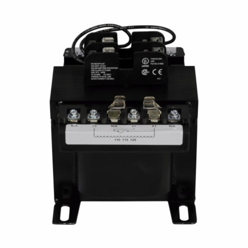 EATON Cutler-Hammer Series C0750E2AFB Industrial Control Transformer, MTE, PV: 240 X 480V, 230 X 460V, 220 X 440V, Taps: None, SV: 120/115/110V, 55°C, 750 VA , Cu magnet wire