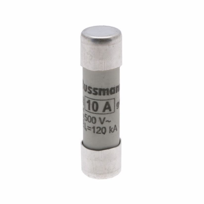 EATON Bussmann Series C10G10 Low Voltage Industrial Fuse, 10 A, 500 VAC, 120 kA Interrupt, Class: gG/gL, Cylindrical Body