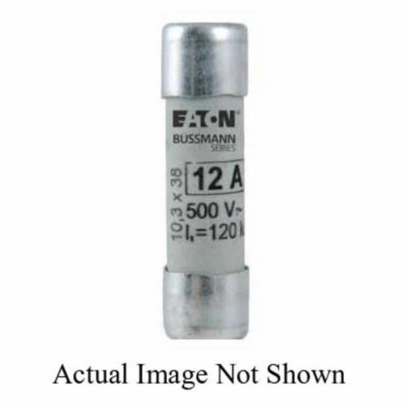 EATON Bussmann Series C10G16 Low Voltage Industrial Fuse, 16 A, 500 VAC, 120 kA Interrupt, Class: gG/gL, Cylindrical Body