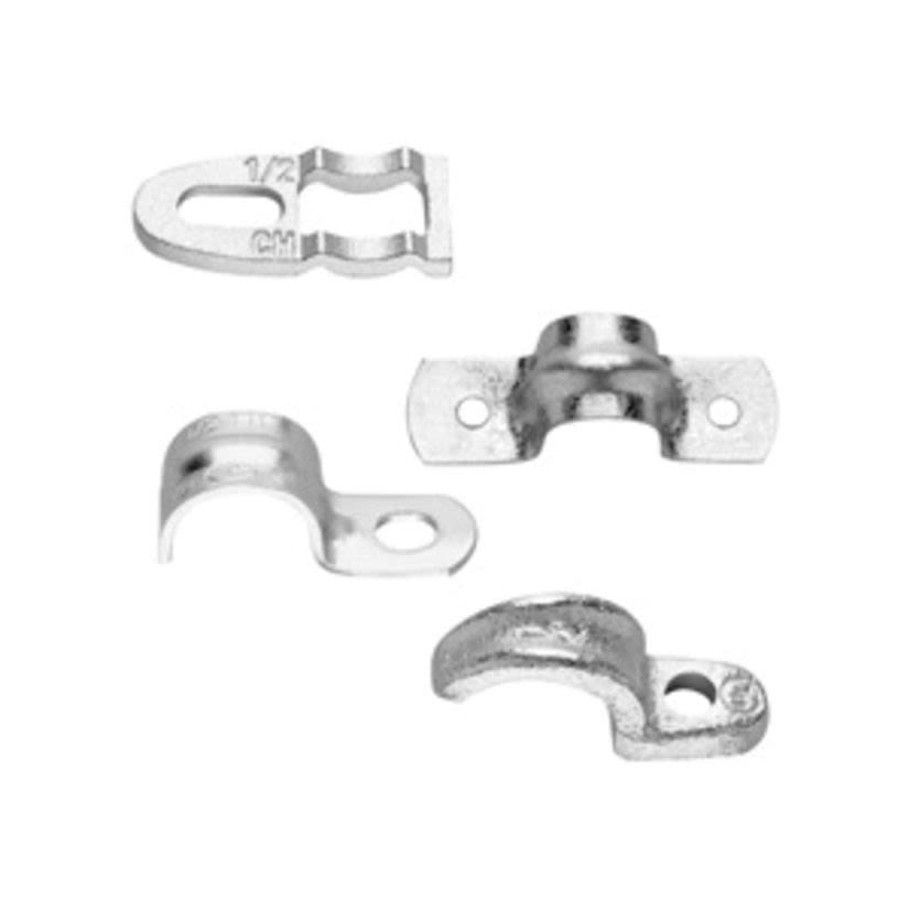 EATON Crouse-Hinds series CB5 AGC Clamp Back, 1-1/2 in Size, 5 Pieces, For Use With CB Radios, Car Phone and Mobile Devices, Malleable Iron