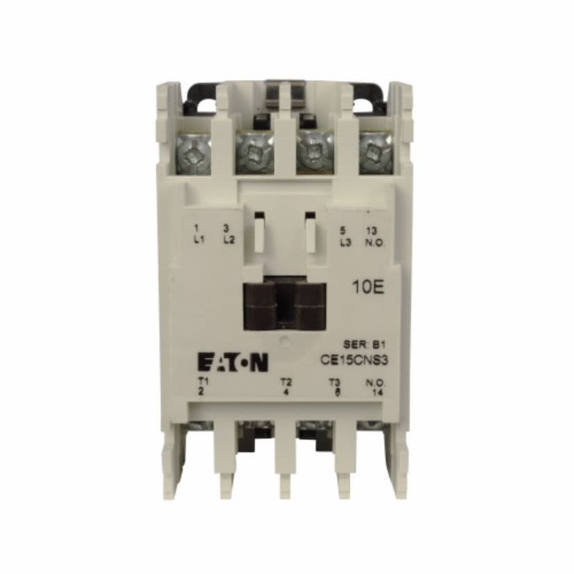 EATON CE15CNS3AB Freedom Non-Reversing IEC Contactor, 110/120 V AC V Coil, 12 A, 1NO Contact, 3 Poles