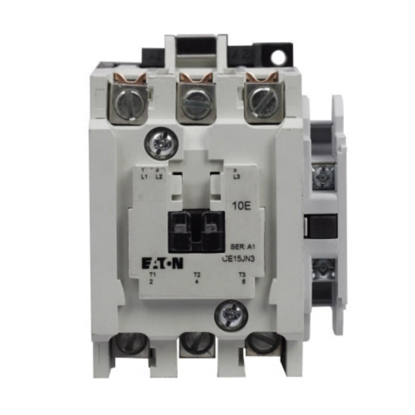 EATON Cutler-Hammer Series CE15JN3AB Freedom J-Frame Non-Reversing IEC Contactor With Steel Mounting Plate, 110 VAC at 50 Hz, 120 VAC at 60 Hz V Coil, 60 A, 3NO Contact, 3 Poles