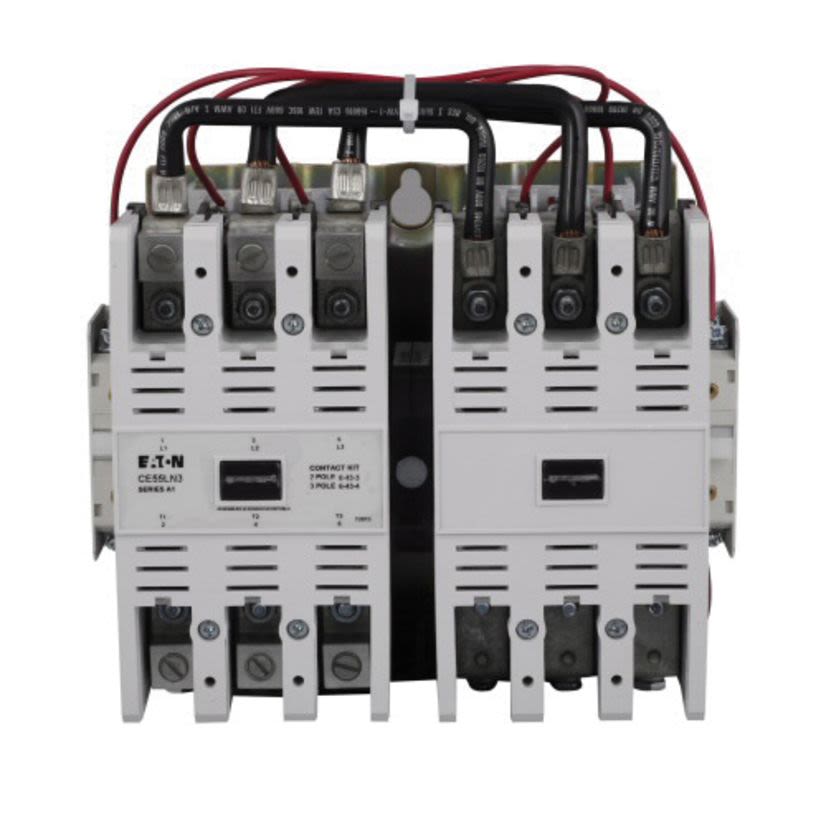 EATON CE55NN3A Freedom Reversing IEC Contactor, 110/120 V AC V Coil, 140 A, 1NO-1NC Contact, 3 Poles