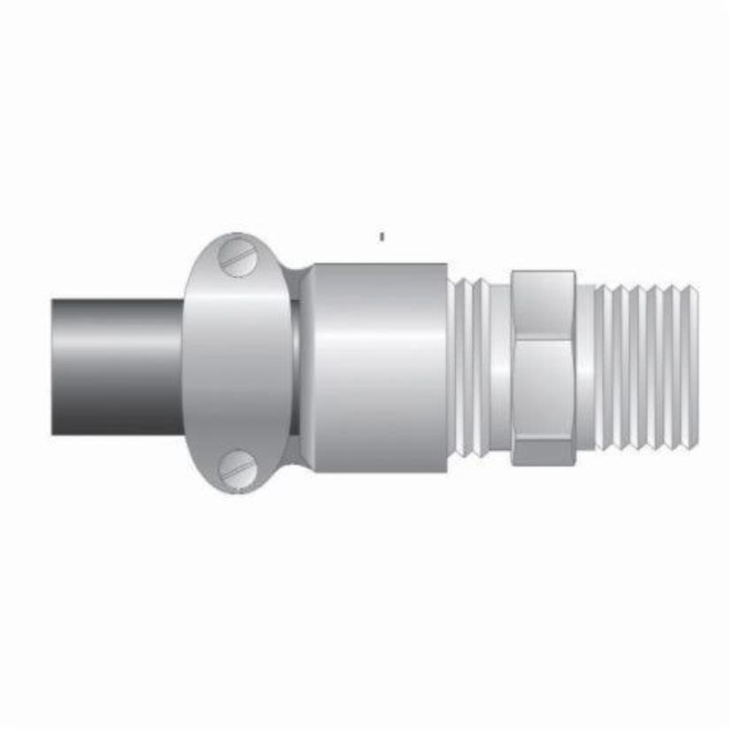 EATON Crouse-Hinds series CGBS4017 CGBS Explosionproof Portable Straight Cord Connector, 1-1/4 in Trade, 3/4 to 7/8 in Cable Openings, Steel, Electro-Plated Zinc