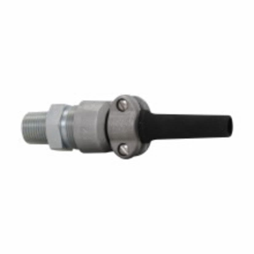 EATON Crouse-Hinds series CGBS3016 CGBS Explosionproof Portable Straight Cord Connector, 1 in Trade, 5/8 to 3/4 in Cable Openings, Steel, Electro-Plated Zinc