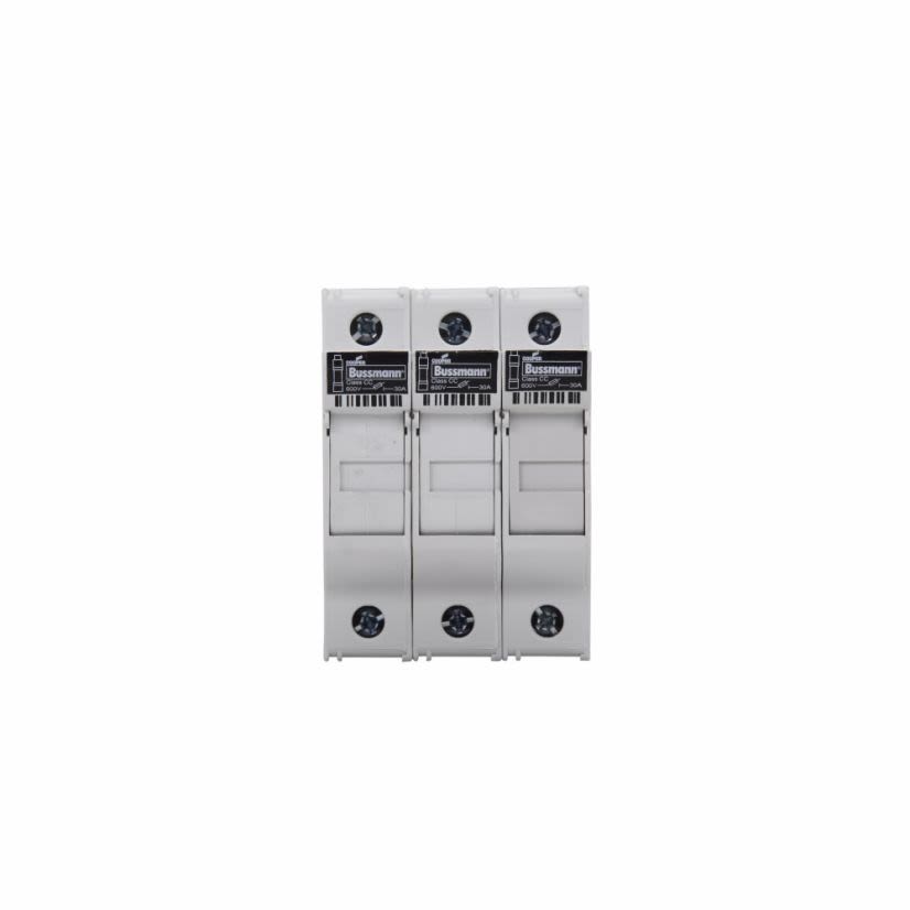 EATON Bussmann Series CHCC3DU Modular Fuse Holder, 48 VDC, 30 A, Class: CC, 18 to 4 AWG Wire, 3 Poles
