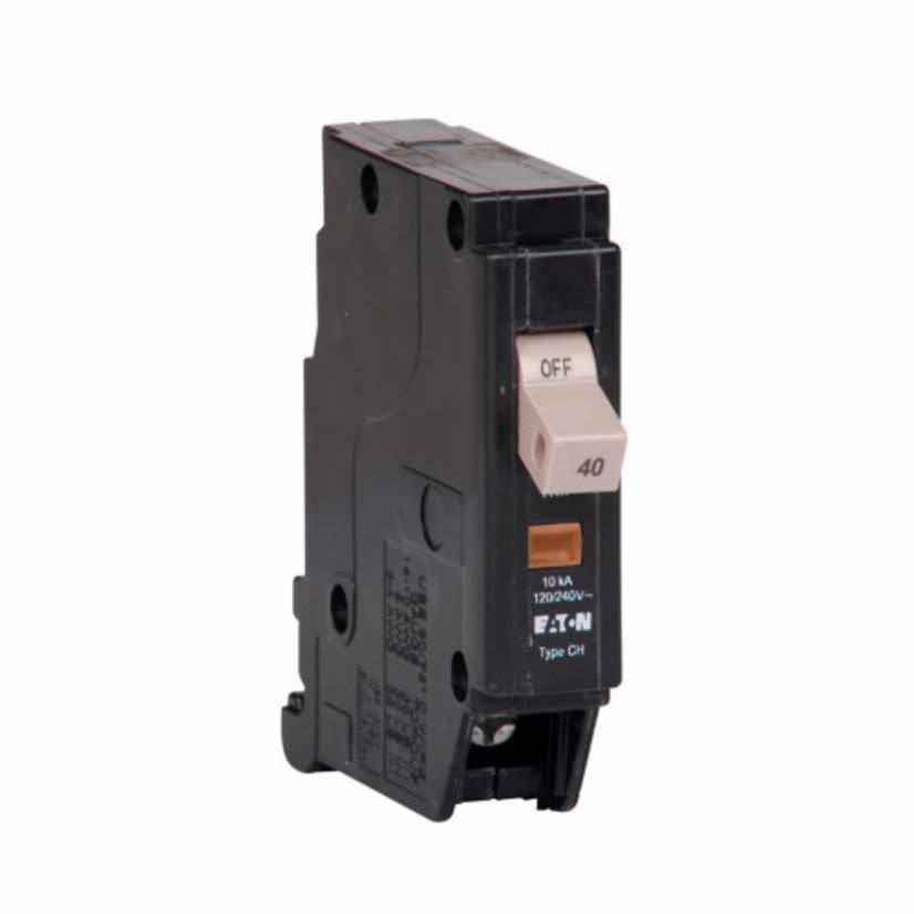 EATON Cutler-Hammer Series CHF140 Type CHF Standard Circuit Breaker, 120/240 VAC, 40 A, 10 kA Interrupt, 1 Poles, LI Trip