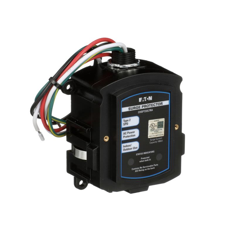 EATON Cutler-Hammer Series CHSPT2ULTRA Surge Protection Device, 120/240 VAC, 60 Hz, 2 Poles, 1 ph Phase