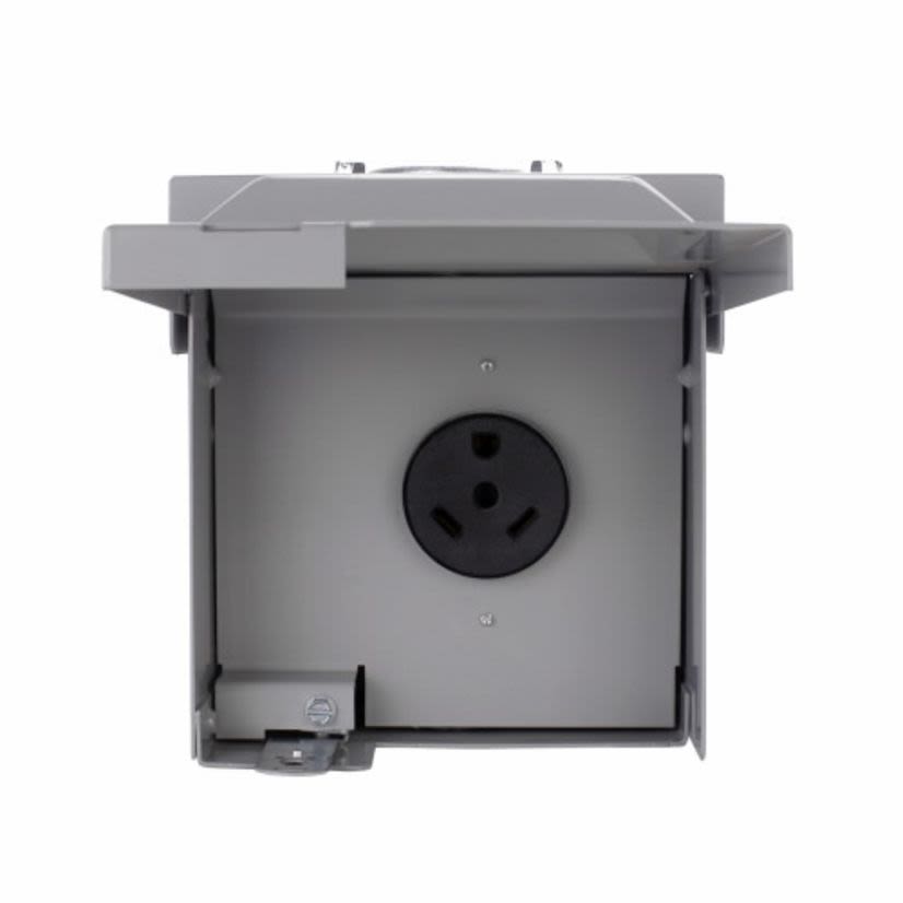 EATON Cutler-Hammer Series CHU4S 2-Pole 3-Wire 4-Circuit Unmetered Power Outlet Panel, 125 VAC, 30 A, 8 to 2/0 AWG Wire, Surface Mount