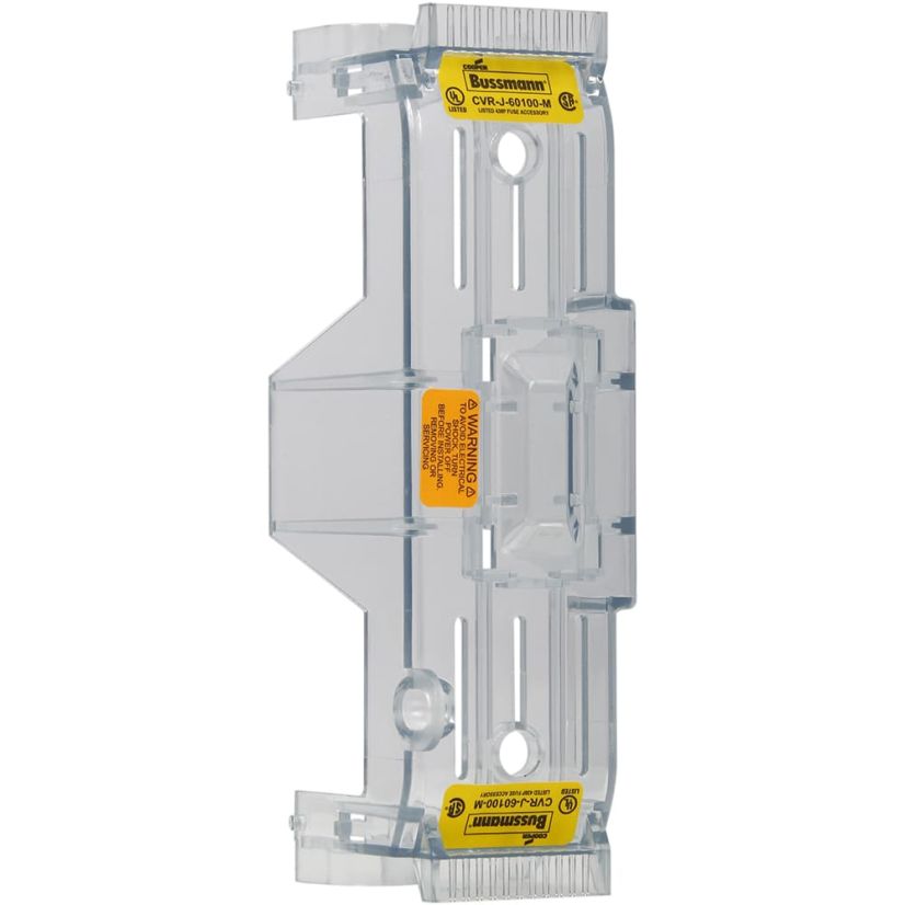 EATON Bussmann Series CVR-J-60100-M Non-Indicating Fuse Block Cover, 70 to 100 A, 600 VAC, For Use With JM60100-1CR/JM60100-2CR/JM60100-3CR Class J Knife Blade Fuse Block, Thermoplastic