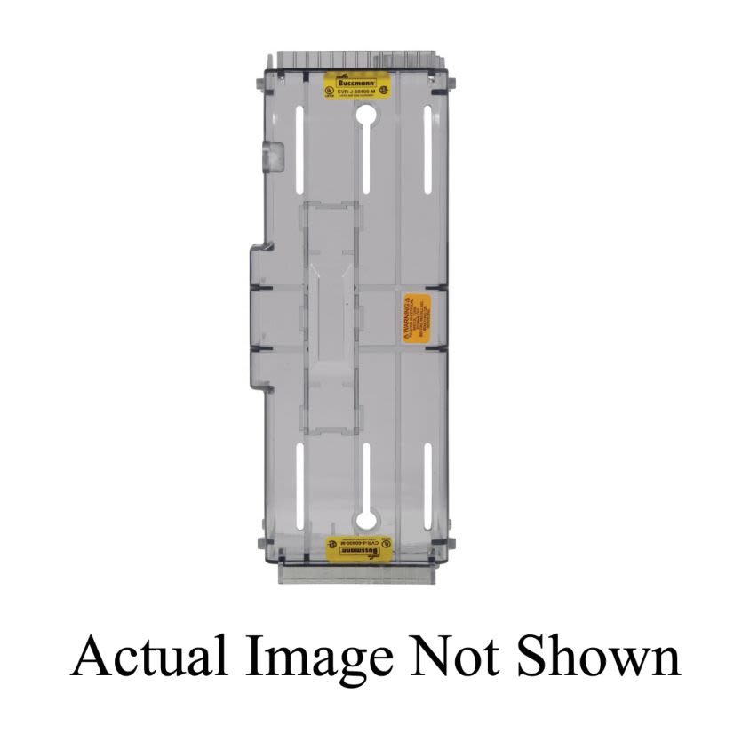 EATON Bussmann Series CVR-J-60400-M Non-Indicating Fuse Block Cover, 225 to 400 A, 600 VAC, For Use With JM60400-1CR/JM60400-2CR/JM60400-3CR Class J Knife Blade Fuse Block, Thermoplastic