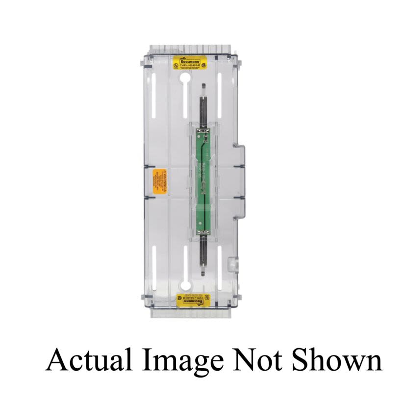 Edison CVR-J-60600 Non-Indicating Fuse Block Cover, 450 to 600 A, 600 V AC, For Use With JM60600-1CR/JM60600-2CR/JM60600-3CR Class J Knife Blade Fuse Block, Thermoplastic