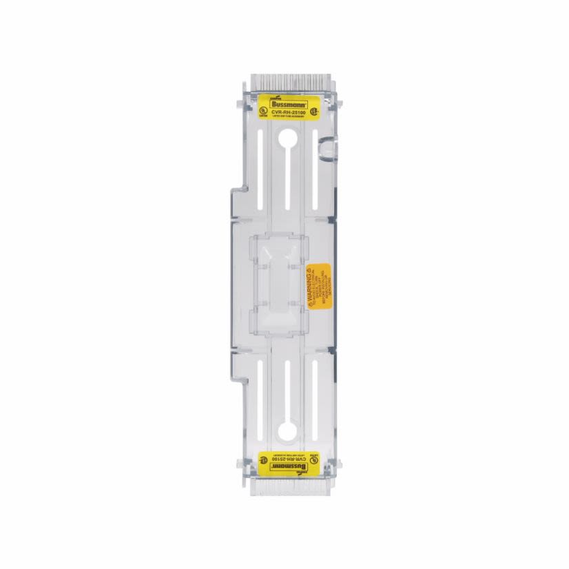 EATON Bussmann Series CVR-RH-25100 Non-Indicating Fuse Block Cover, 70 to 100 A, 250 VAC, For Use With HM25100-1CR/HM25100-2CR/HM25100-3CR Class H/RM25100-1CR/RM25100-2CR/RM25100-3CR Class R Knife Blade Fuse Block, Thermoplastic
