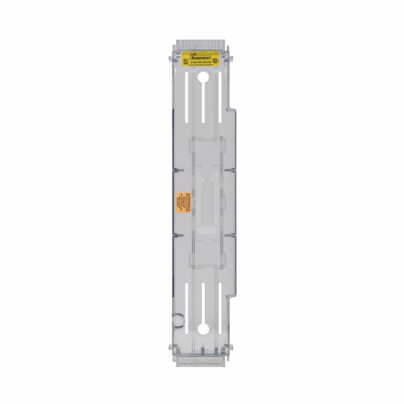 EATON Bussmann Series CVR-RH-60100 Non-Indicating Fuse Block Cover, 70 to 100 A, 600 VAC, For Use With HM60100-1CR/HM60100-2CR/HM60100-3CR Class H/RM60100-1CR/RM60100-2CR/RM60100-3CR Class R Knife Blade Fuse Block, Thermoplastic