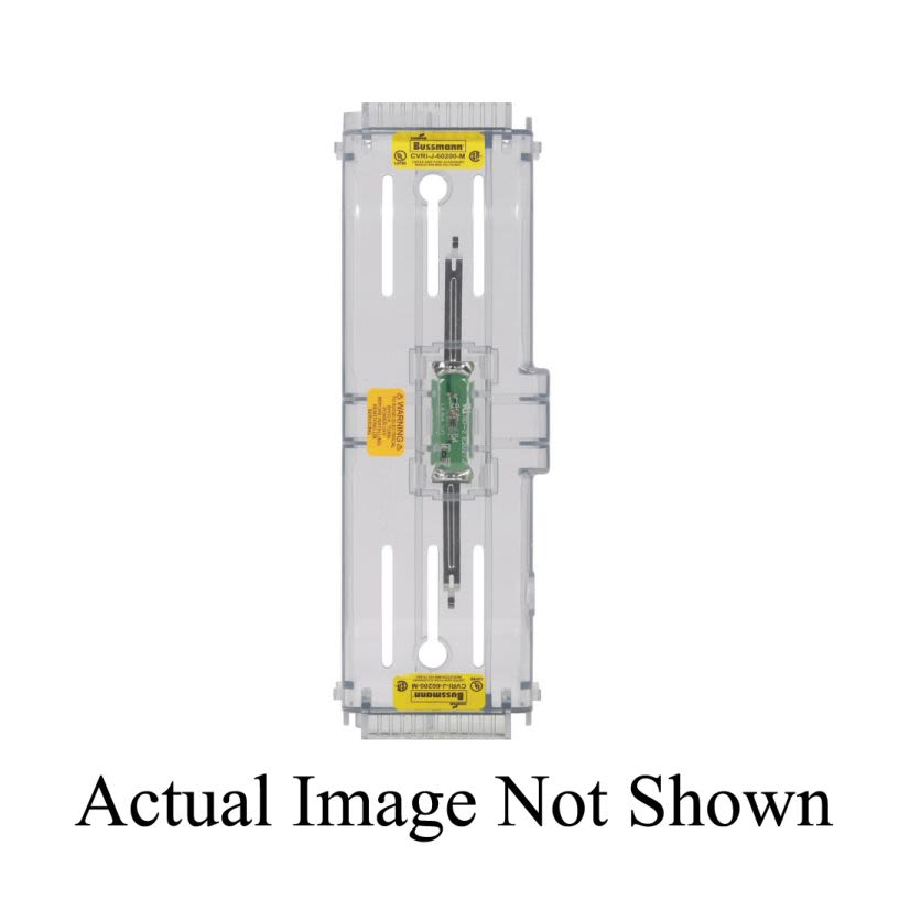 EATON Bussmann Series CVRI-J-60200-M Indicating Fuse Block Cover, 110 to 200 A, 600 VAC, For Use With JM60200-1CR/JM60200-2CR/JM60200-3CR Class J Knife Blade Fuse Block, Thermoplastic