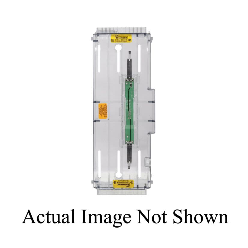 Edison CVRI-J-60400-M Indicating Fuse Block Cover, 225 to 400 A, 600 V AC, For Use With JM60400-1CR/JM60400-2CR/JM60400-3CR Class J Knife Blade Fuse Block, Thermoplastic