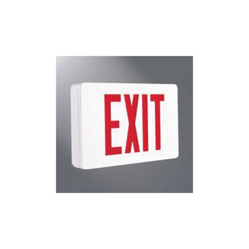 Cooper Lighting Sure-Lites CX72WH Double Face Exit Sign, LED Lamp, 120/277 VAC, White Housing, EXIT Legend