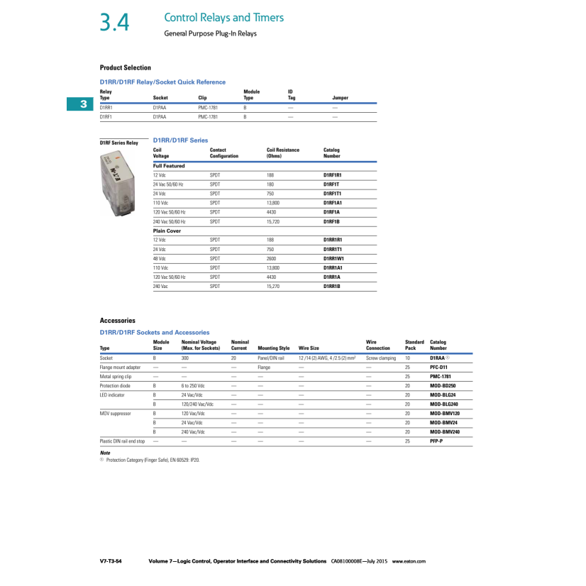 EATON Cutler-Hammer Series D1RAA D1RAA SOCKET FOR D1 RELAY