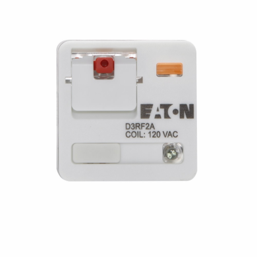 EATON D3RF2T1 Full Featured Ice Cube Relay, 10 A, 8 Pin, 2 Form C DPDT Contact, 24 V DC V Coil