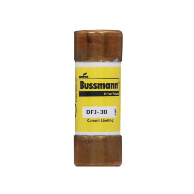 Bussmann DFJ-30 Current Limiting High Speed Drive Fuse, 30 A, 600 V AC/450 V DC, 200/100 kAIC Interrupt, J Class, Cylindrical Body