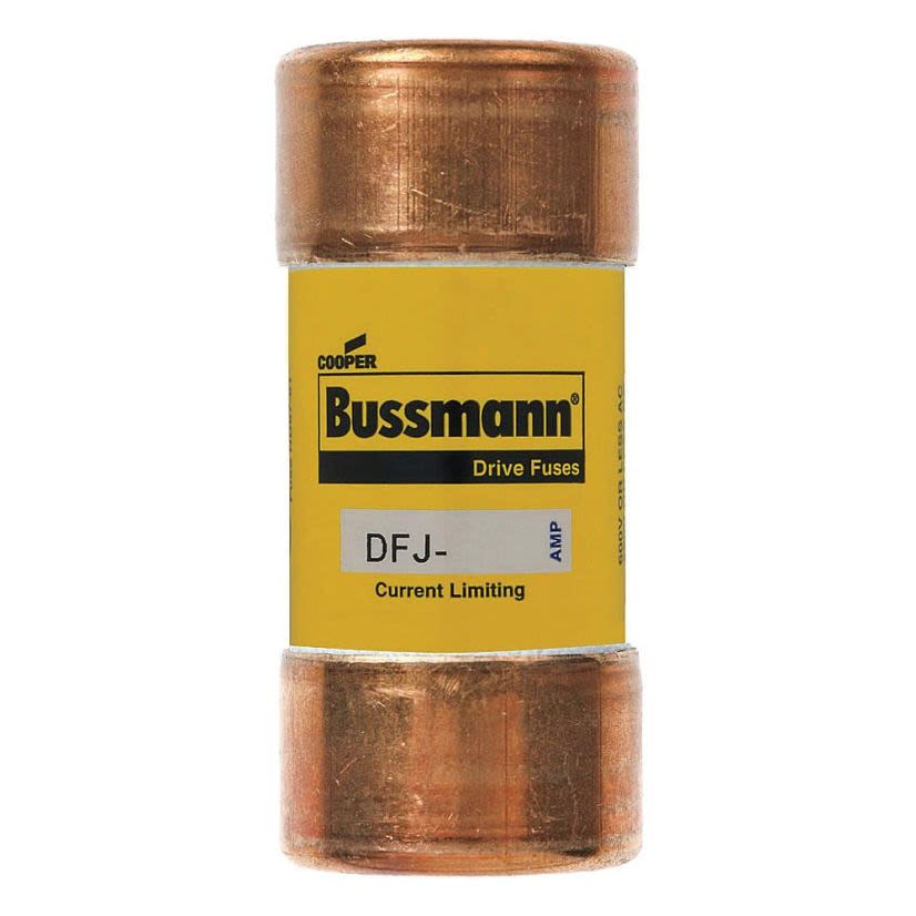 Bussmann DFJ-35 Current Limiting High Speed Drive Fuse, 35 A, 600 V AC/450 V DC, 200/100 kAIC Interrupt, J Class, Cylindrical Body