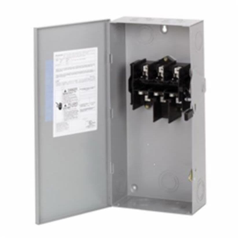EATON Cutler-Hammer Series DG323UGB DG Series Non-Fusible General Duty Safety Switch, 240 VAC, 100 A, 15 hp, 30 hp, TPST Contact, 3 Poles