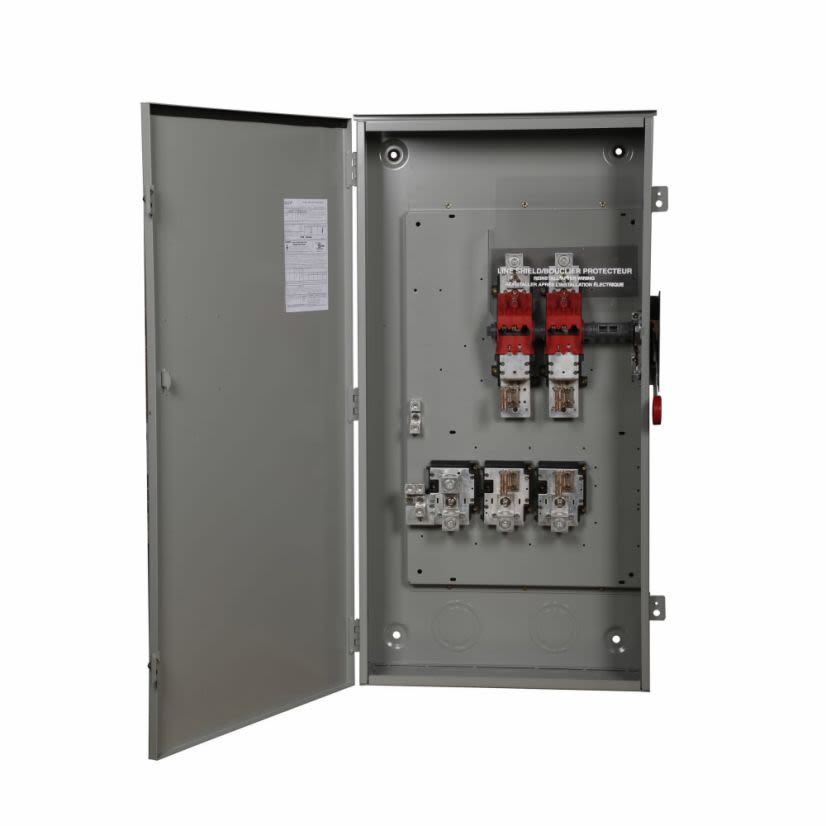 EATON Cutler-Hammer Series DH265NRK K Series Fusible Heavy Duty Single Throw Safety Switch With Neutral, 600 VAC, 400 A, 50 hp, DPST Contact, 2 Poles