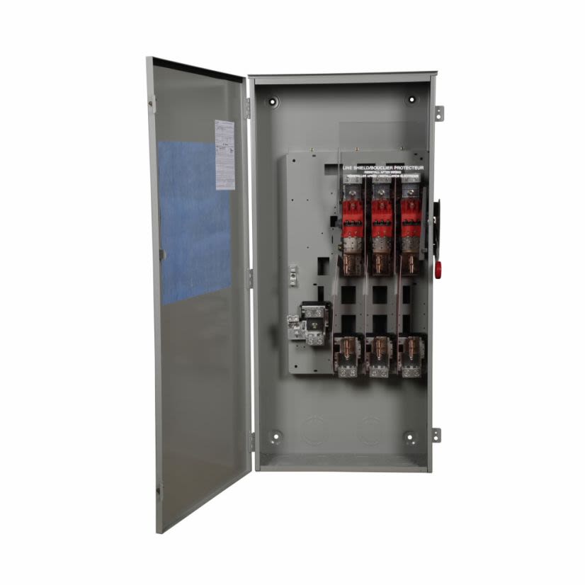 EATON Cutler-Hammer Series DH226NRK K Series Fusible Heavy Duty Rainproof Single Throw Safety Switch With Neutral, 240 VAC, 600 A, 75 hp, 200 hp, DPST Contact, 2 Poles