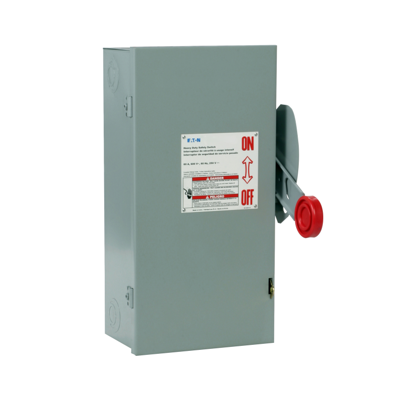 EATON Cutler-Hammer Series DH362UGK-CSA Non-Fusible Single Throw Safety Switch, 600 VAC, 60 A, 3 Poles