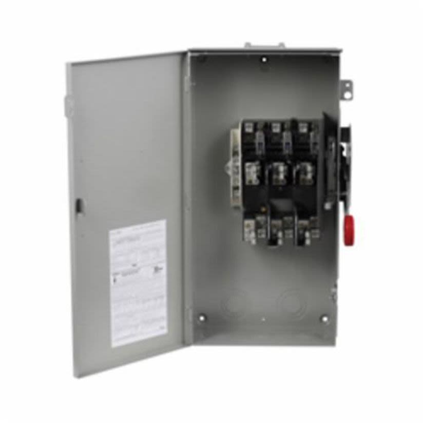 EATON Cutler-Hammer Series DH363URK DH Series Heavy Duty Non-Fusible Safety Switch, 600 VAC, 100 A, 50 hp, 100 hp, TPST Contact, 3 Poles