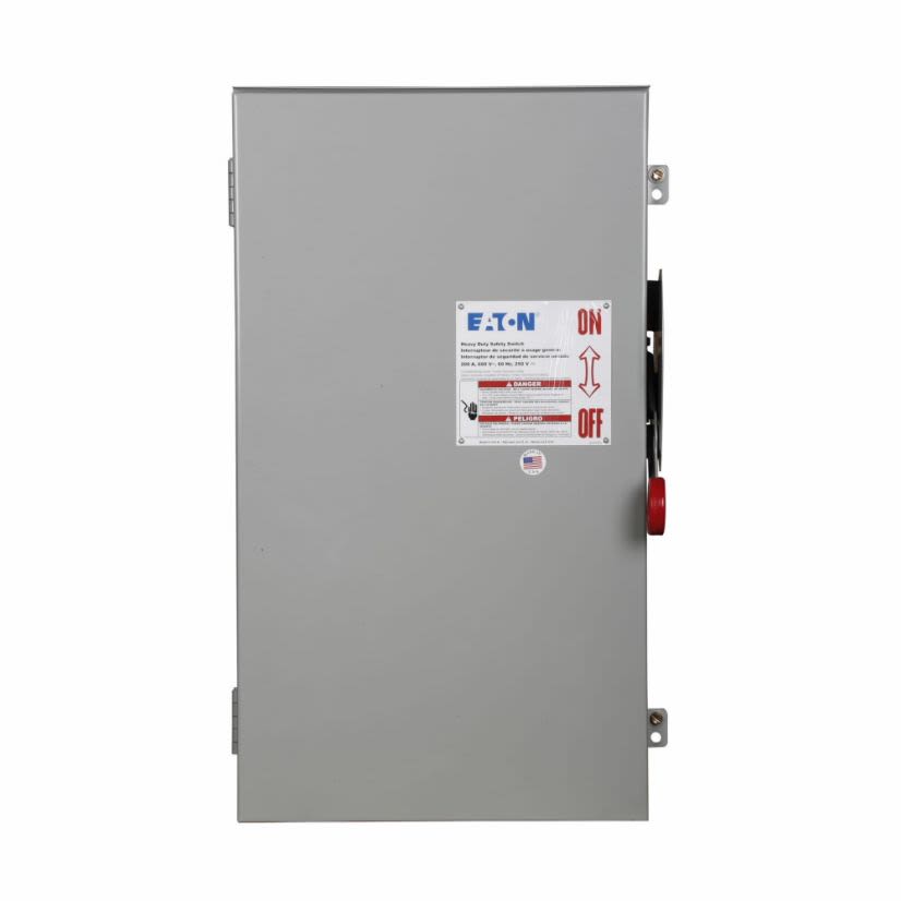 EATON Cutler-Hammer Series DH364URK DH Series Heavy Duty Non-Fusible Safety Switch, 600 VAC, 200 A, 50 hp, 150 hp, TPST Contact, 3 Poles