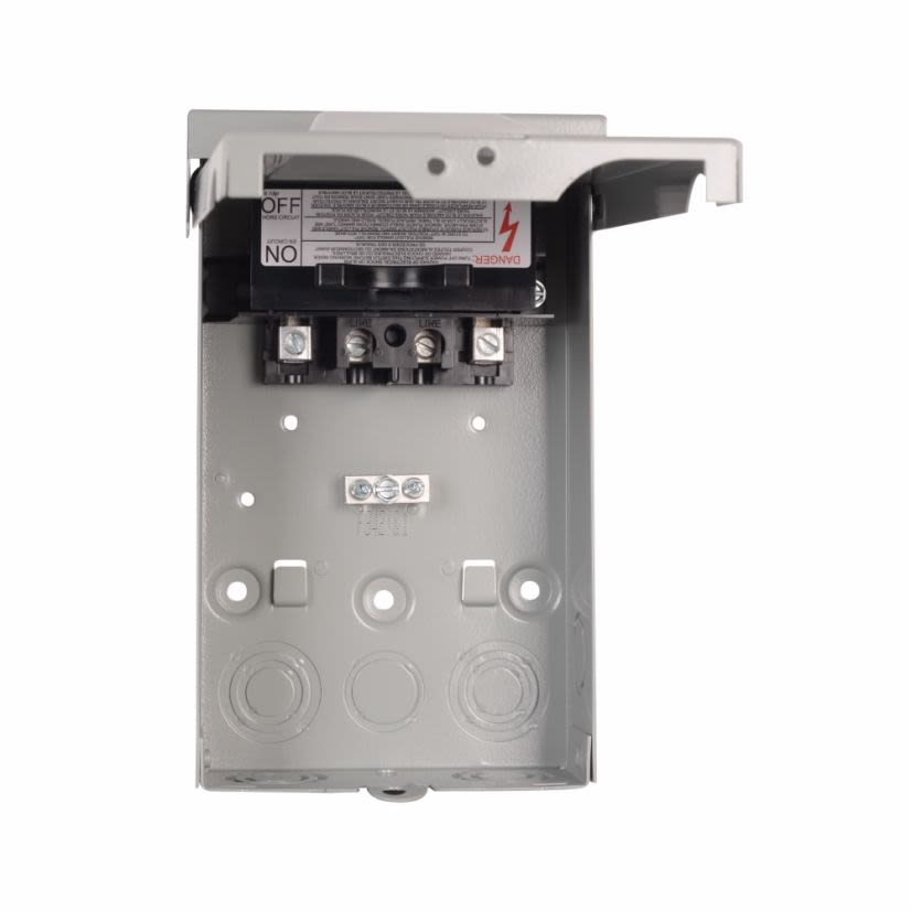 EATON Cutler-Hammer Series DPU222R DP Series Air Conditioning Non-Fused Pullout Disconnect Switch, 120/240 VAC, 60 A, 10 hp, 2 Poles