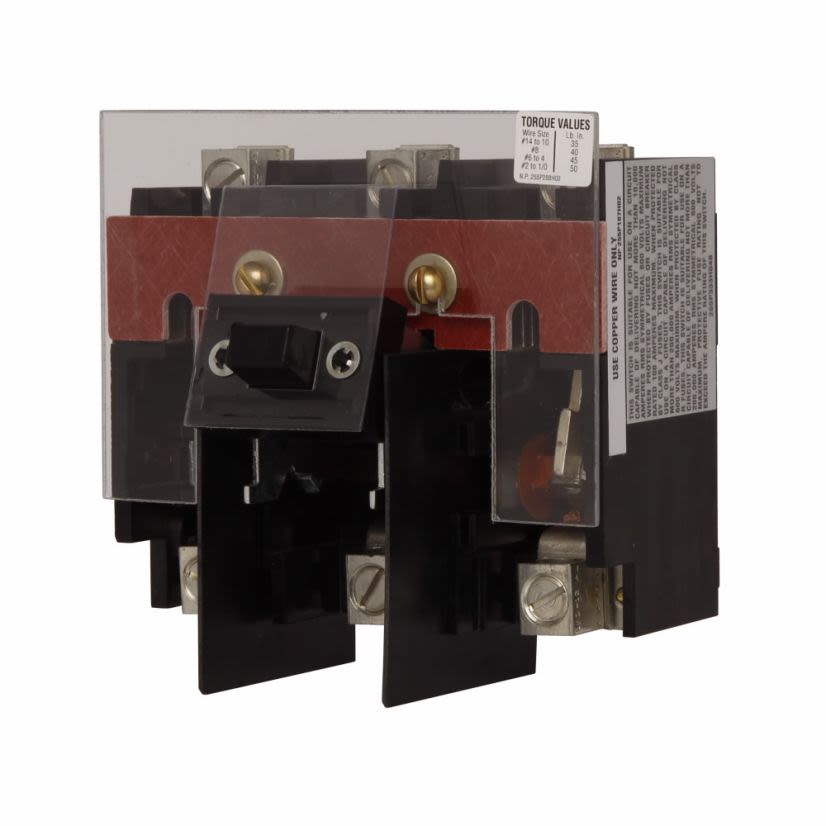 EATON Cutler-Hammer Series DS36U Type DS Non-Fusible Disconnect Switch, 600 VAC, 250 VDC, 100 A, 75 hp, 3 Poles