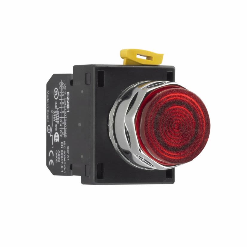 EATON Cutler-Hammer Series E22R2 Heavy Duty Non-Metallic Resistor Light Unit, 22.5 mm, Incandescent Lamp, 120 VAC/VDC