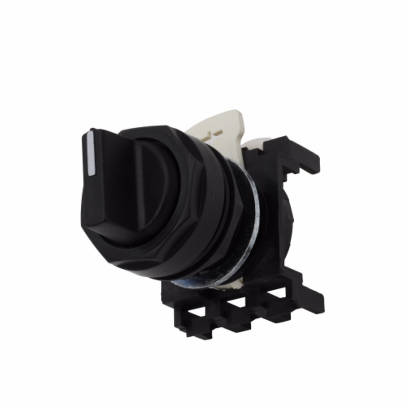 EATON E22XB51A Assembled Heavy Duty Non-Illuminated Selector Switch, 22.5 mm, 1NO Contact, Black