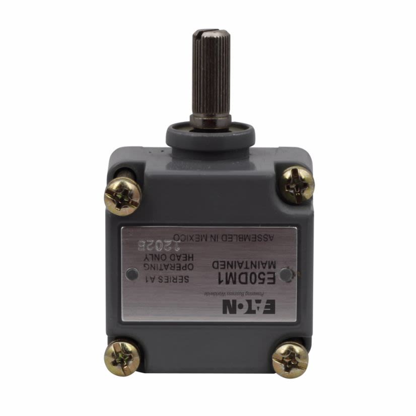 EATON Cutler-Hammer Series E50DM1 Limit Switch Operating Head, Side 2-Position Rotary Lever/Maintained, For Use With E50 Series Heavy Duty Plug-In Limit Switch, NEMA 1/3/3S/4/4X/6/6P/13 NEMA Rating
