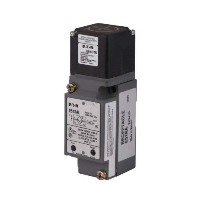 EATON Cutler-Hammer Series E51ALT5 2-Wire Limit Switch Modular Style Unshielded Proximity Sensor With Terminal Wiring, Inductive, ON Output, 1NO-1NC Contact, 20 to 264 VAC/VDC