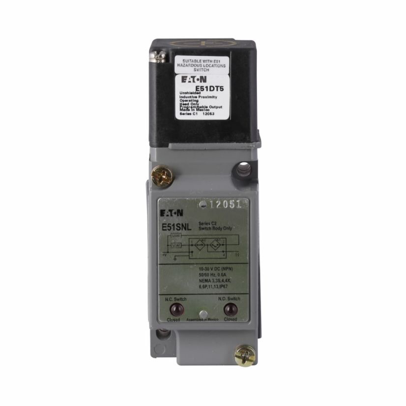 EATON Cutler-Hammer Series E51DT5 Sensor Head, Inductive Proximity Sensor, 0.94 in, Top Sensing Position