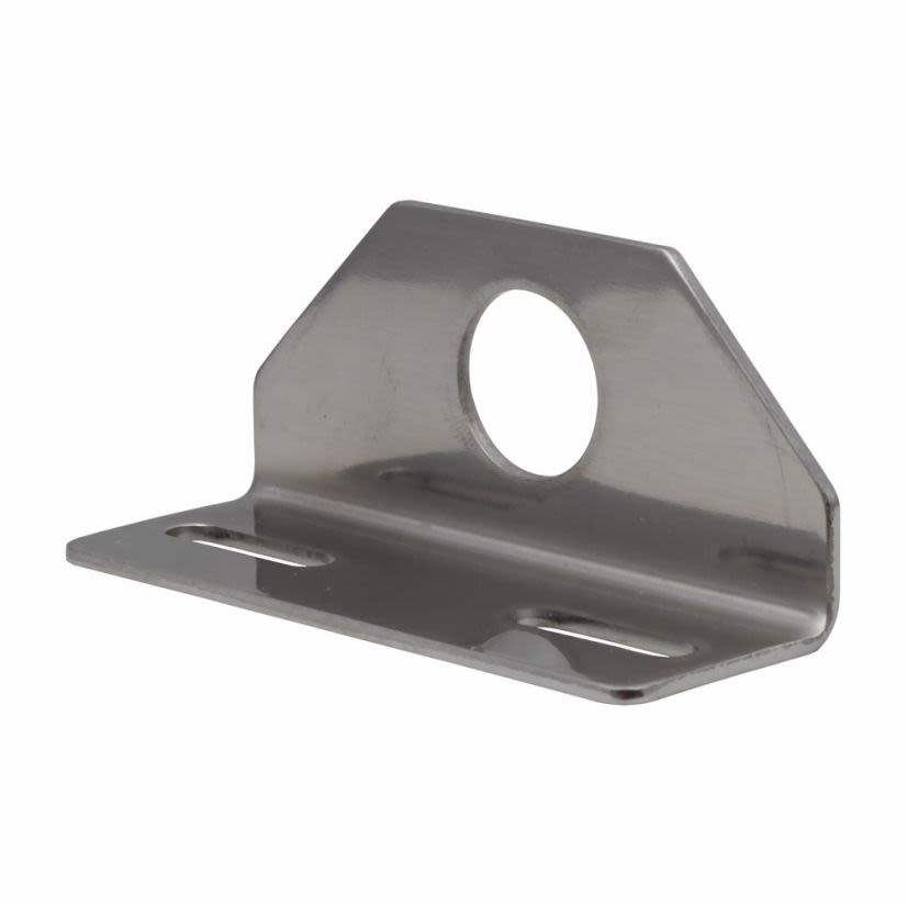 EATON Cutler-Hammer Series E57KM18 L-Shaped Mounting Bracket, For Use With Inductive Proximity Sensor and Tubular Sensor, -13 to 158 deg F Operating Temperature, Stainless Steel